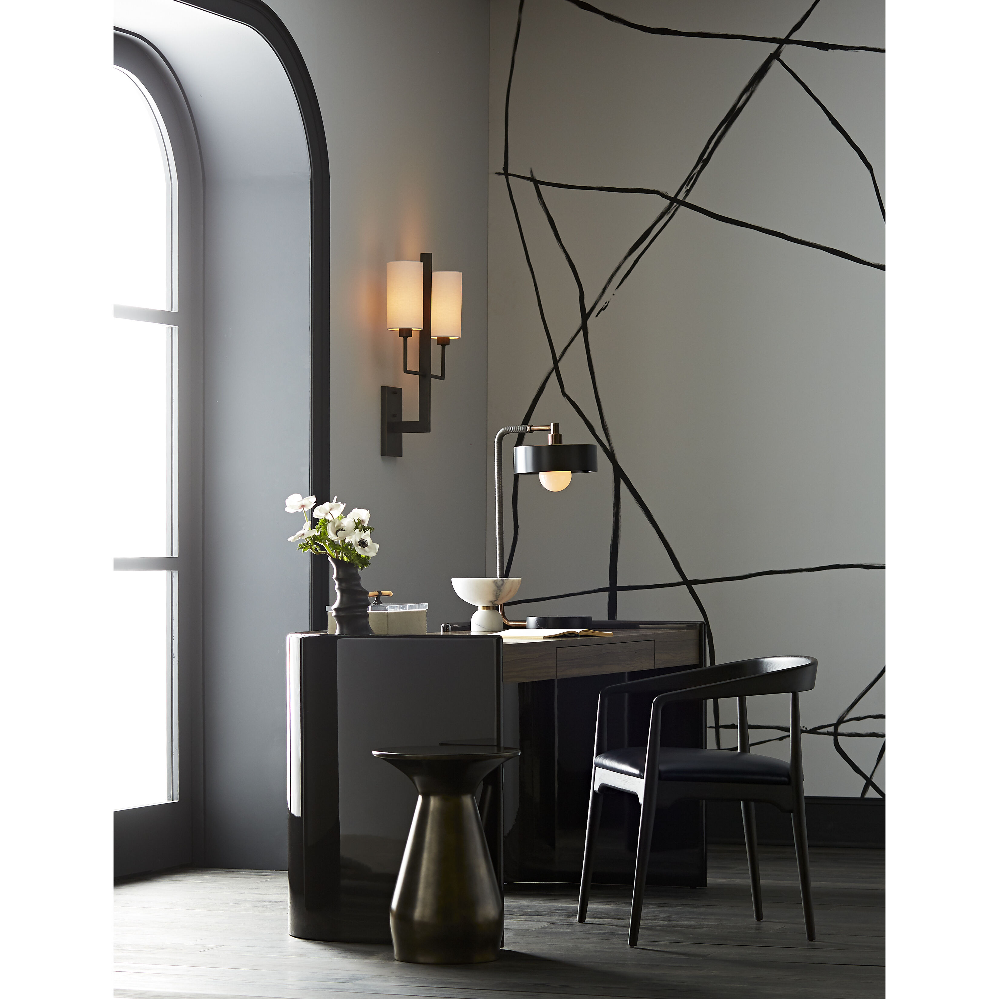 Aaron 24 inch 60 watt Bronze/Heritage Brass/Gray/Black Table Lamp Portable Light